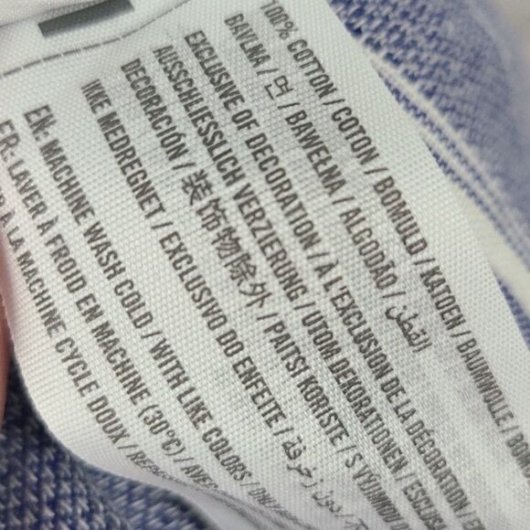 Hollister Juniors Small Soft Blue Stripe Sleeveless Crochet Top Ruffle Racerback - Picture 9 of 10